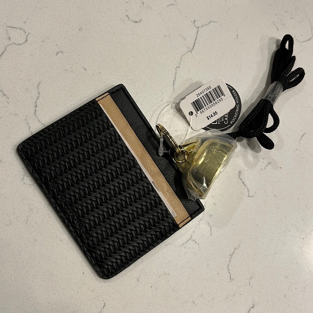 Bath and Body Works wearable lanyard card holder, pocketbac holder, key ring